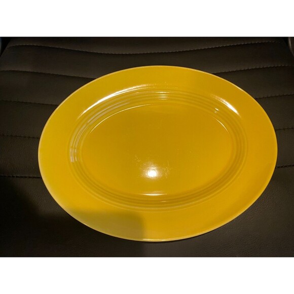 Vintage Oval Serving Platter Homer Laughlin Harlequin - Picture 1 of 6